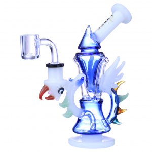 Clover Glass - 6.7" "Proud As a Rooster" Recycler Water Pipe [WPE-701]